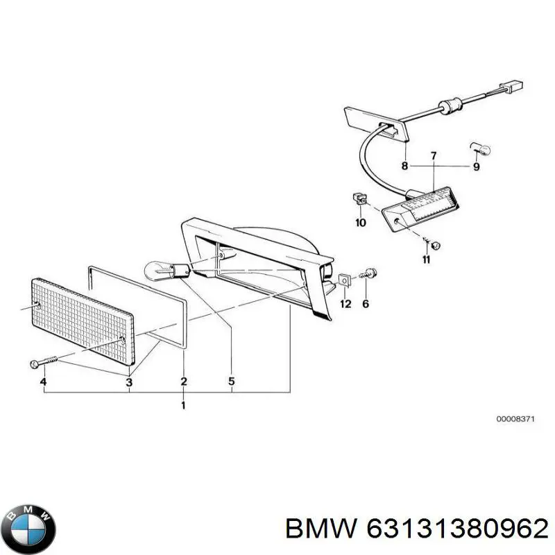 Правий покажчик повороту - лампа BMW 63131380962 ціна, від 15.59 USD