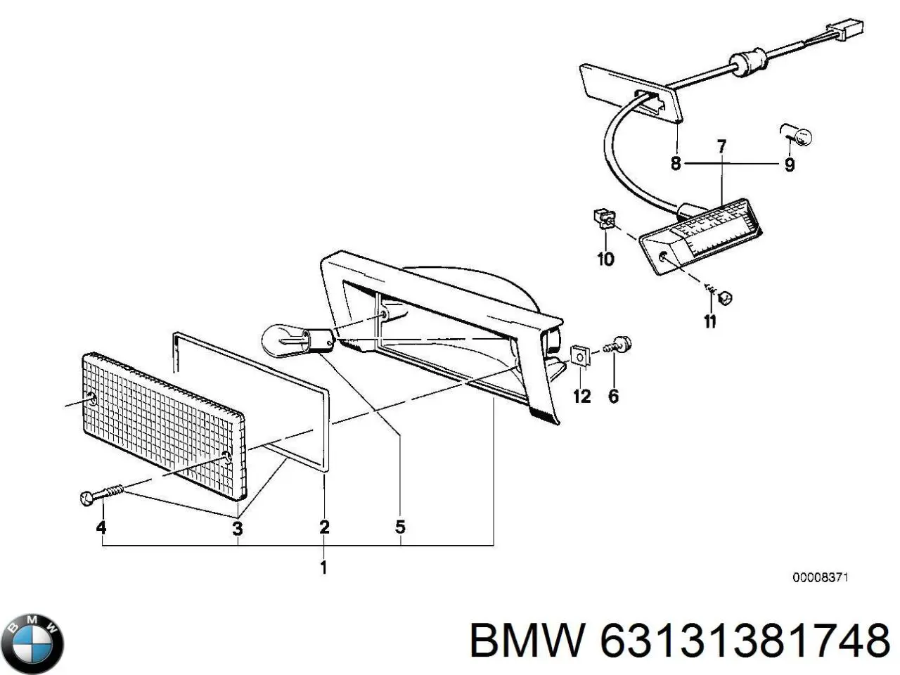 Купити 63131381748 BMW Правий покажчик повороту - лампа