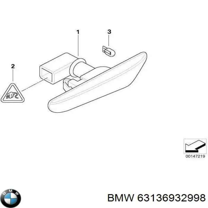 Повторювач повороту на крилі, правий Autotechteile 7016309 ціна, від 11.40 USD