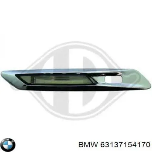 Повторювач повороту на крилі, правий BMW 63137154170 ціна, від 17.35 USD