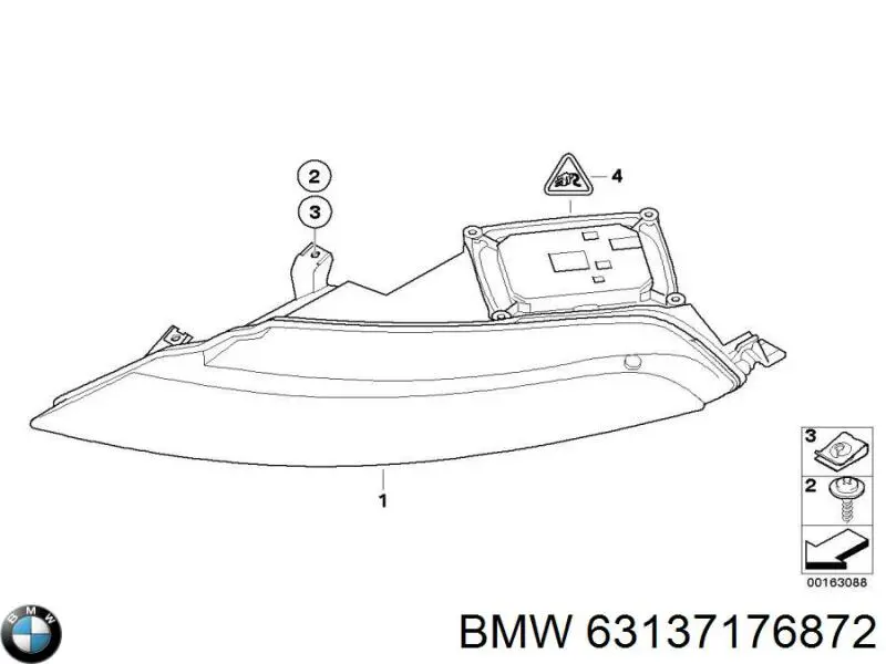 Правий покажчик повороту - лампа BMW 63137176872 ціна, від 436.58 USD