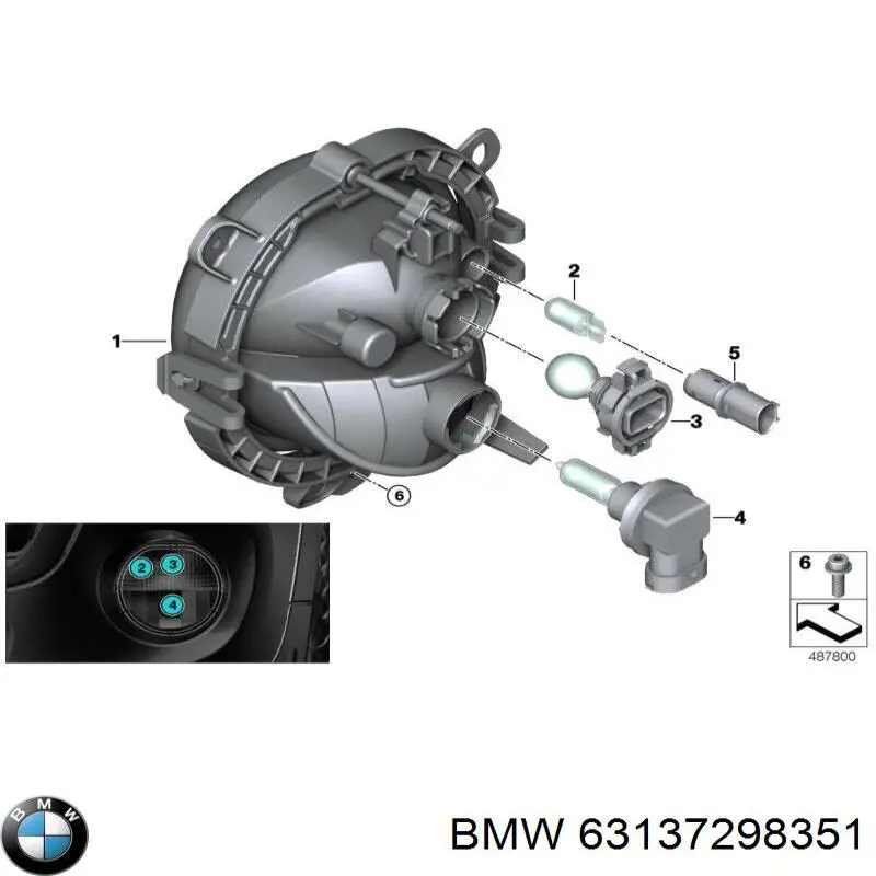 63137298351 BMW Покажчик повороту на крилі