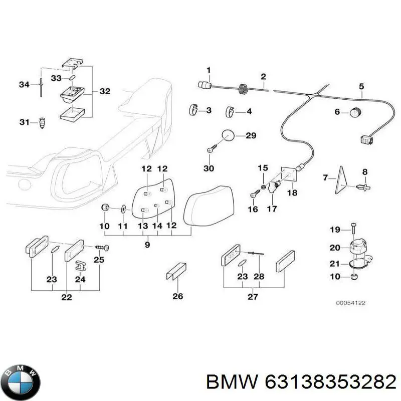 63138353282 BMW Покажчики повороту (передні)