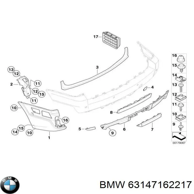Лівий катафот заднього бампера Autotechteile 7016372 ціна, від 15.13 USD