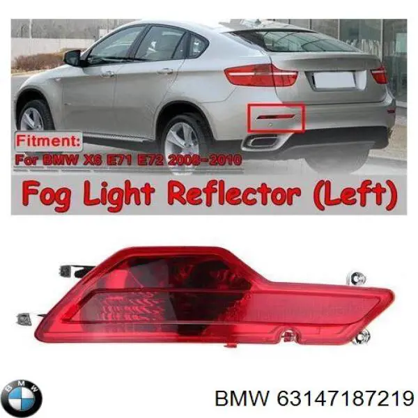 Катафот (відбивач) заднього бампера, лівий 7016378 Autotechteile