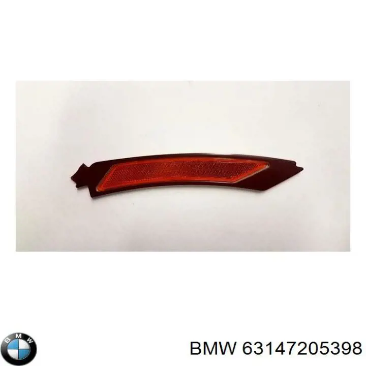 63147205398 BMW Катафот (відбивач) переднього бампера, правий