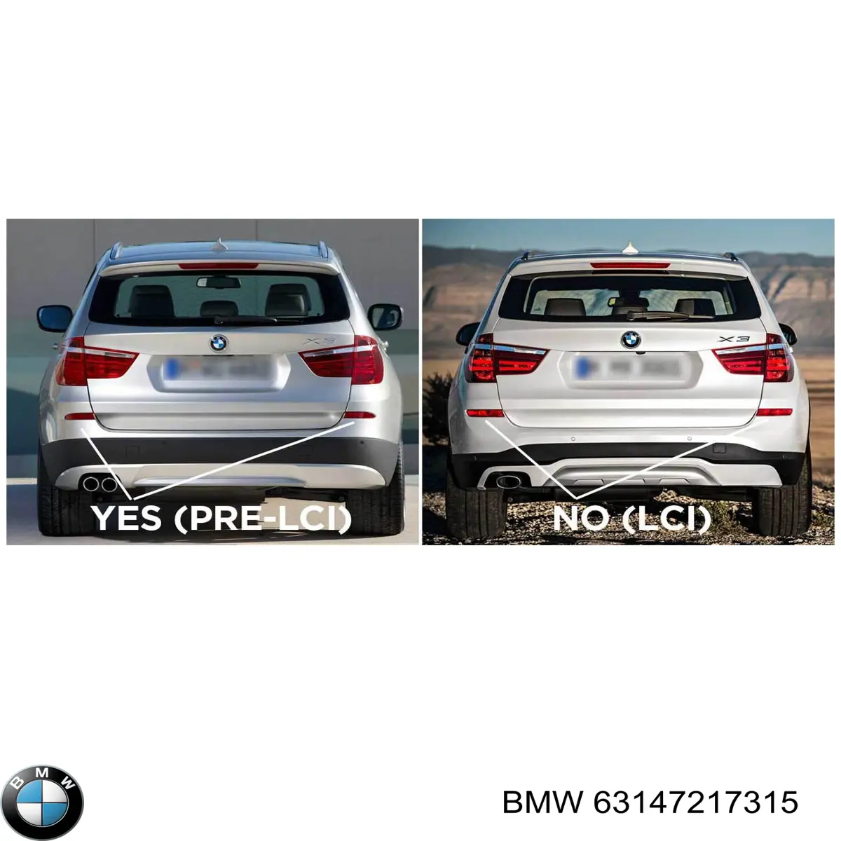 Катафот (відбивач) заднього бампера, лівий BMW 7217315 ціна, від 19.87 USD