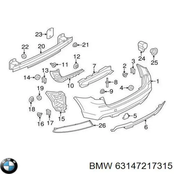 Купити 7217315 BMW Лівий катафот бампера
