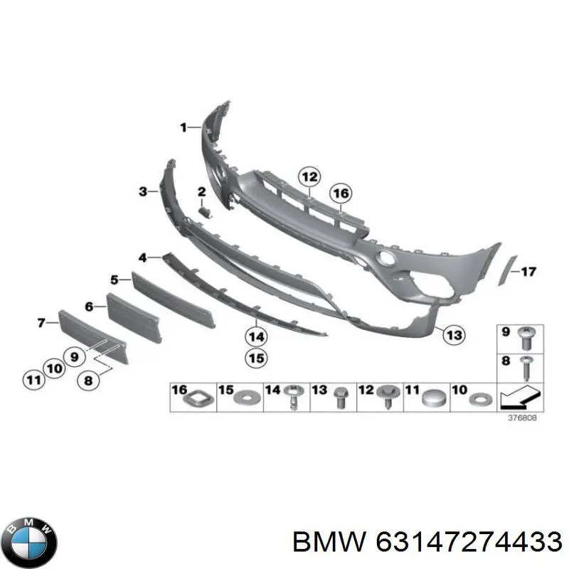 63147274433 BMW габарит-покажчик повороту в бампері