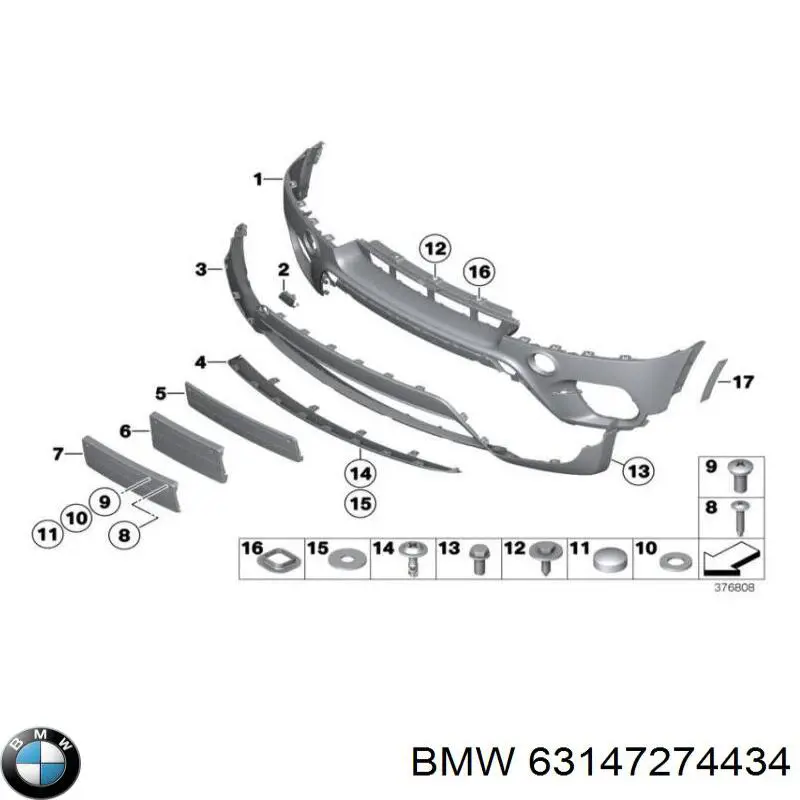 63147274434 BMW Габарит-покажчик повороту в бампері
