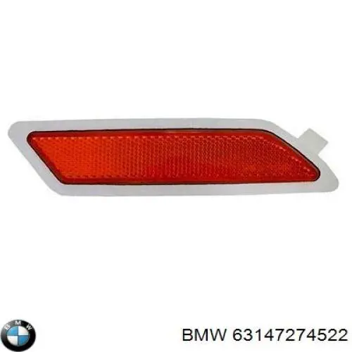 Катафот (відбивач) переднього бампера, правий BMW 63147274522 ціна, від 42.07 USD