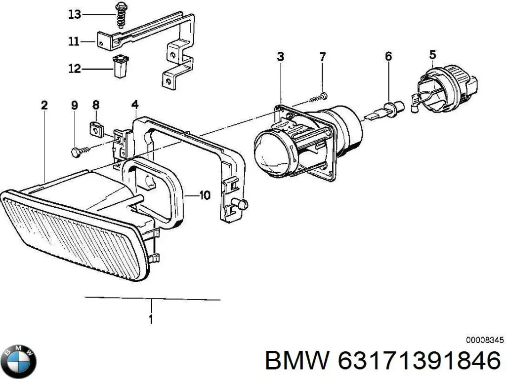 63178360944 BMW Туманка права