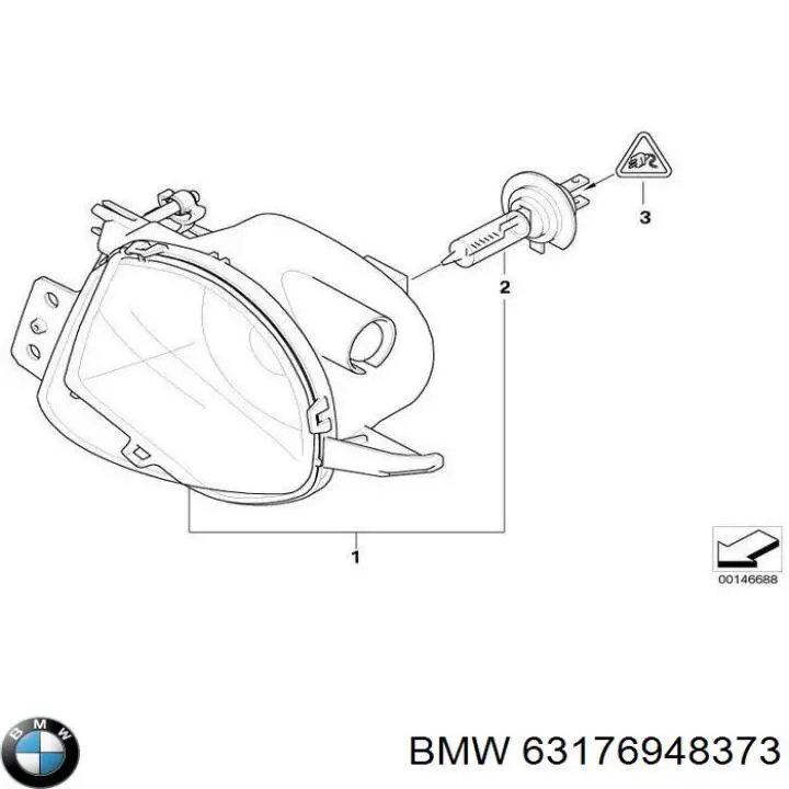 63176948373 BMW Протитуманка ліва