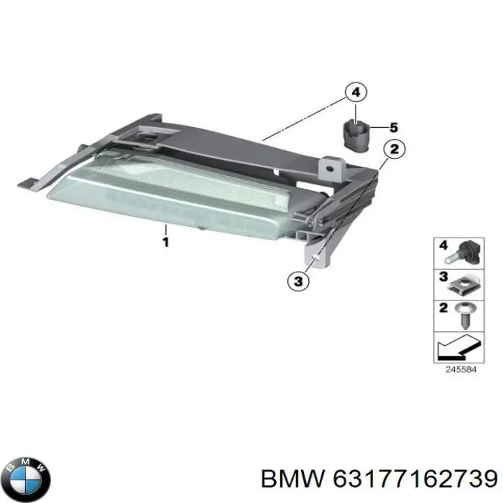 Туманка ліва BMW 63177162739 ціна, від 120.28 USD