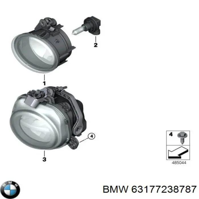 Фара протитуманна, ліва 63177238787 BMW