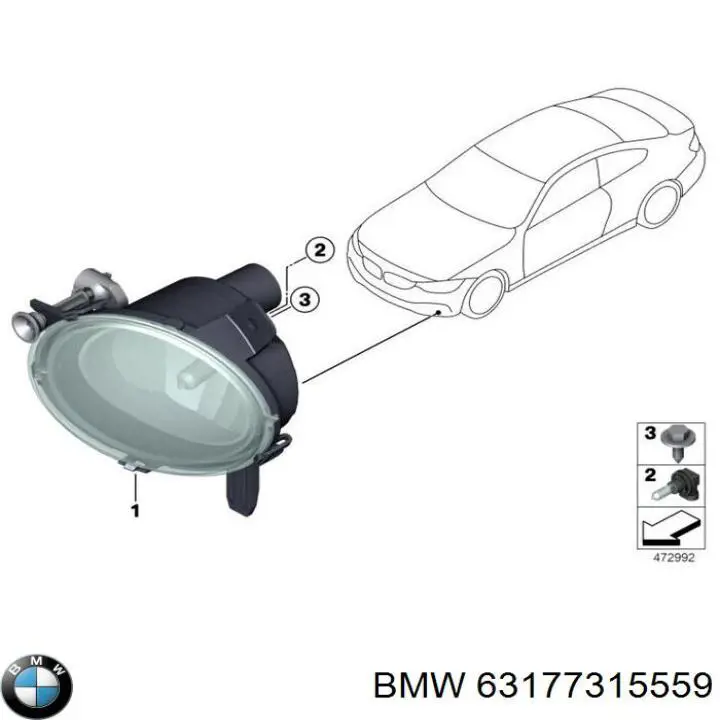 Купити 63177315559 BMW Фара протитуманна, ліва