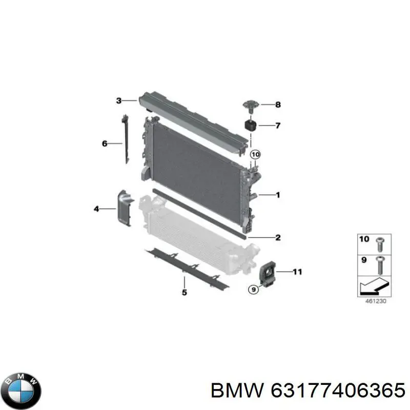 Фара протитуманна, ліва 7406365 BMW