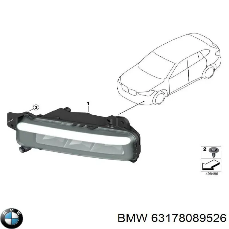 Туманка права BMW 63179477668 ціна, від 76.00 USD
