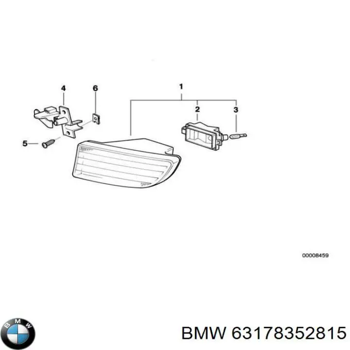 Кріплення протитуманки, лівої на BMW 7 (E38)