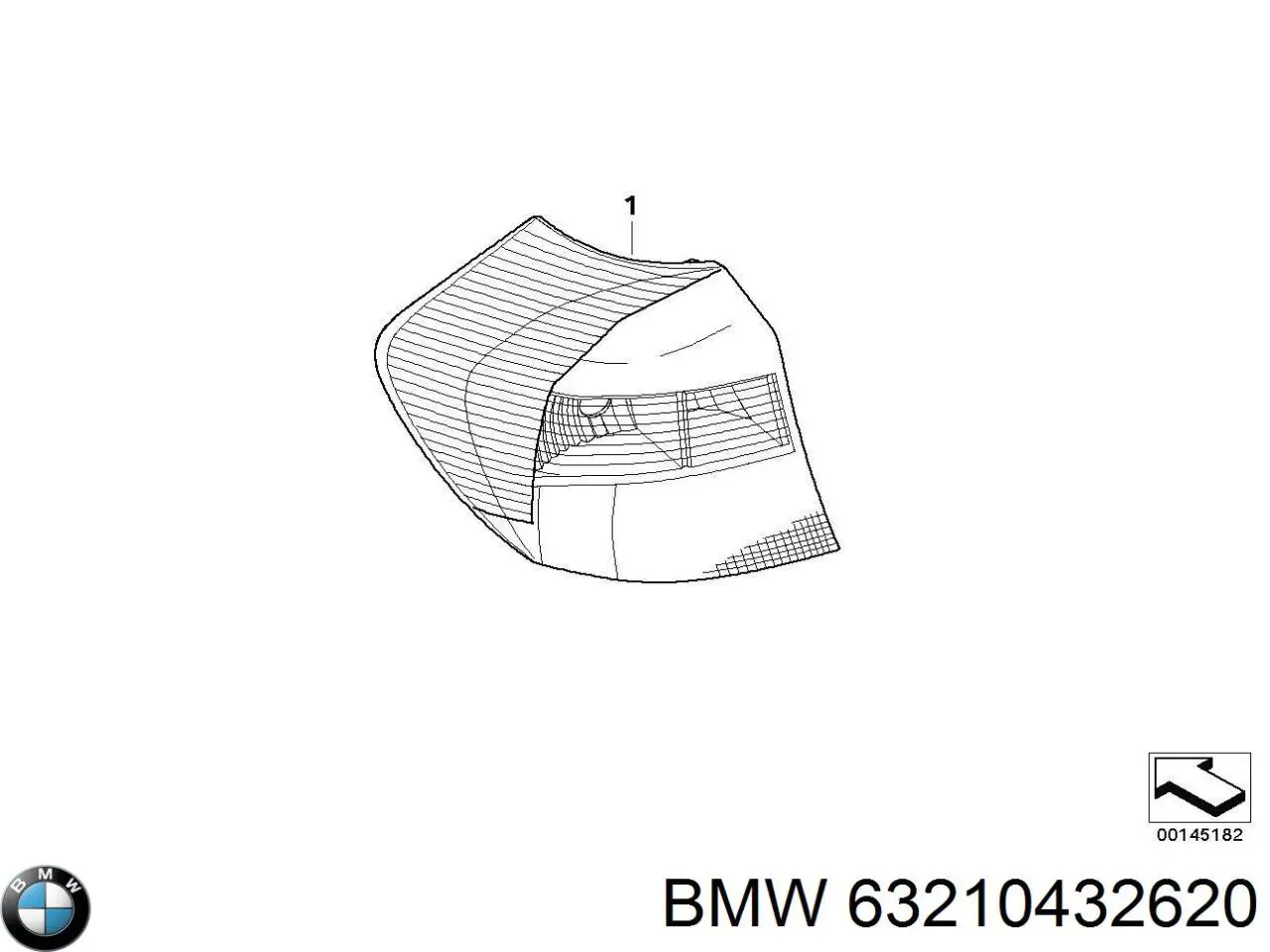 Задні ліхтарі BMW 63210432620 ціна, від 90.38 USD