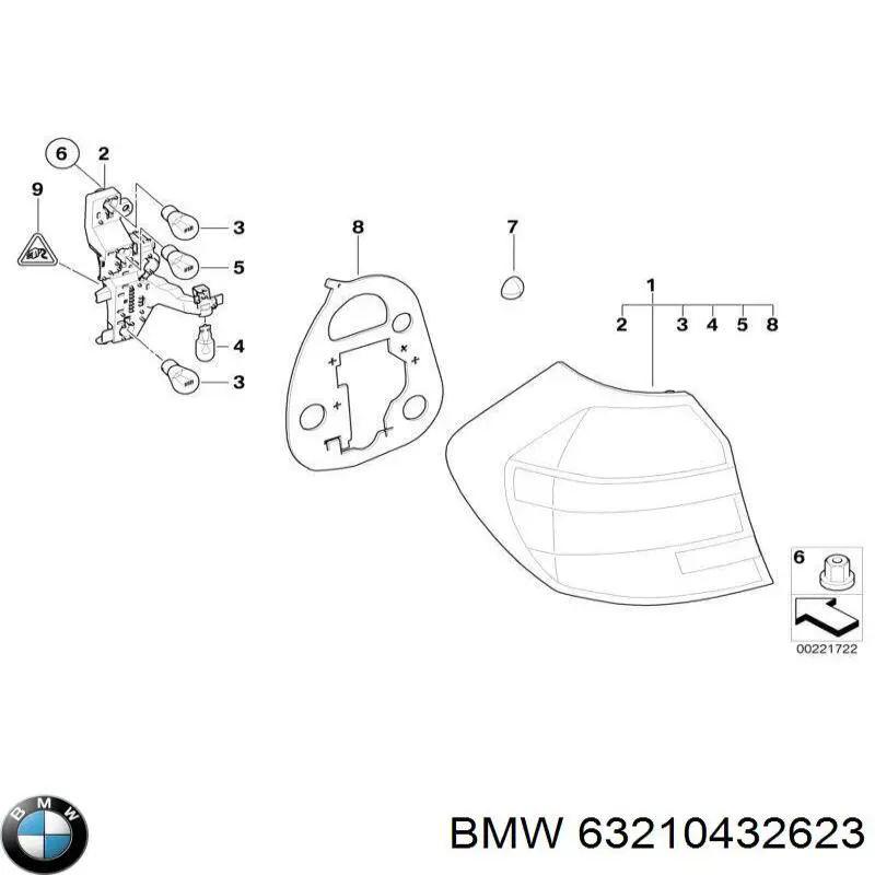 63210432623 BMW Стоп задній