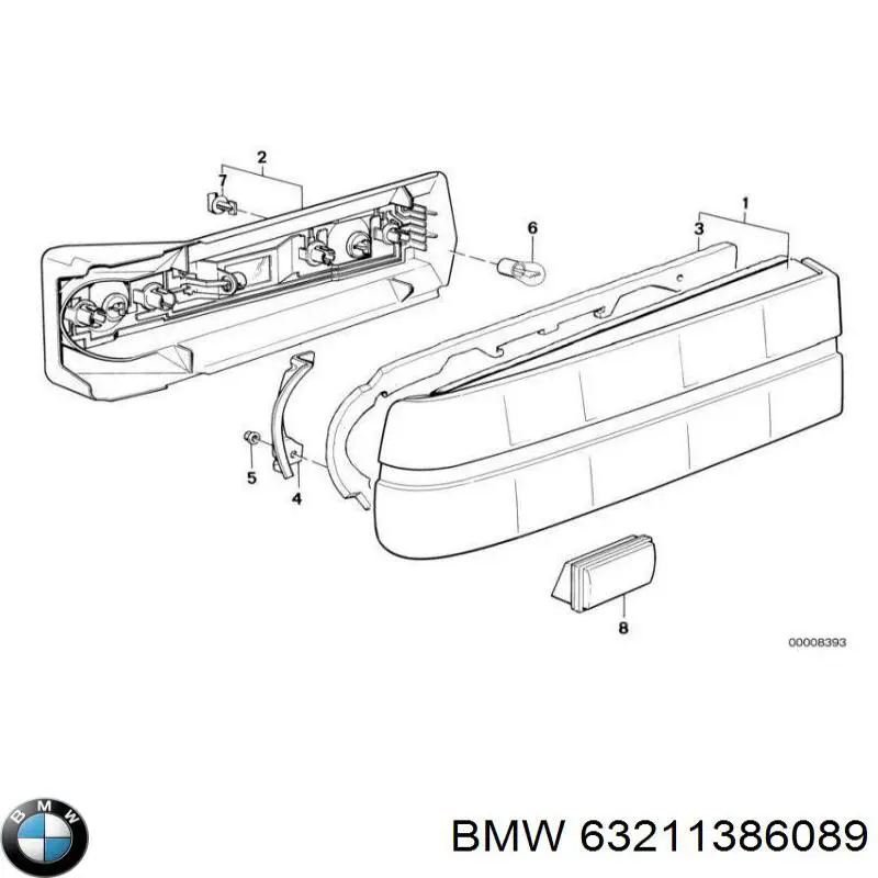 Купити 63211386089 BMW Лівий стоп