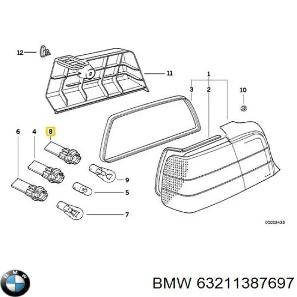 Купити 63211387697 BMW Вказівник повороту правий