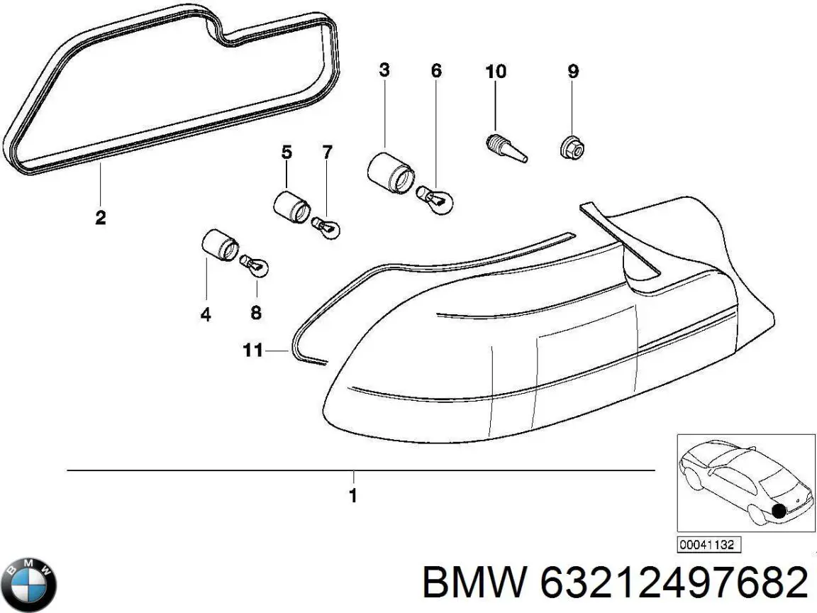 Задні ліхтарі BMW 63212497682 ціна, від 532.39 USD