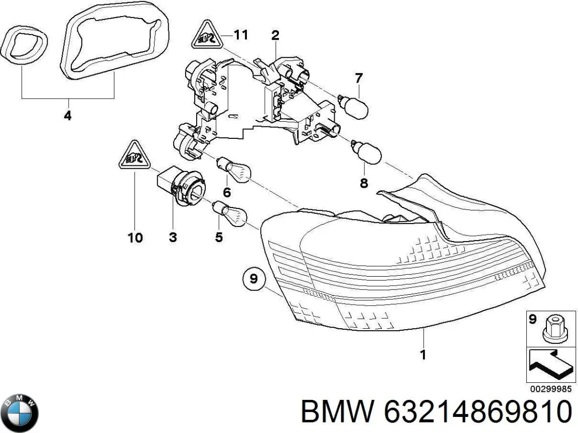 Задні ліхтарі BMW 63214869810 ціна, від 30.41 USD