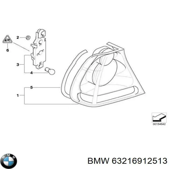 63216912513 BMW Задня ліва фара