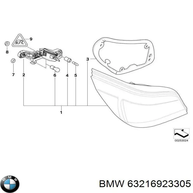 Купити 63216923305 BMW Ліхтар задній