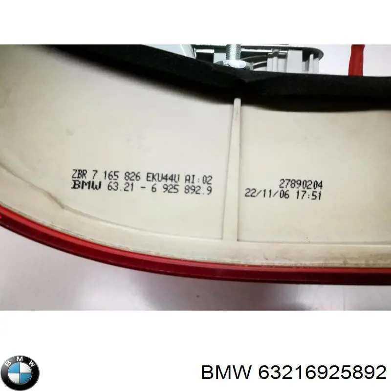 63216925892 BMW Фара задня права зовнішня