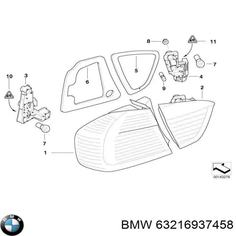 276302 BMW Задній правий зовнішній ліхтар