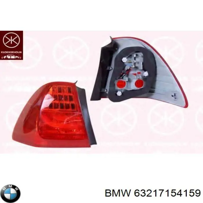 Задня ліва зовнішня фара BMW 63217154159 ціна, від 122.15 USD