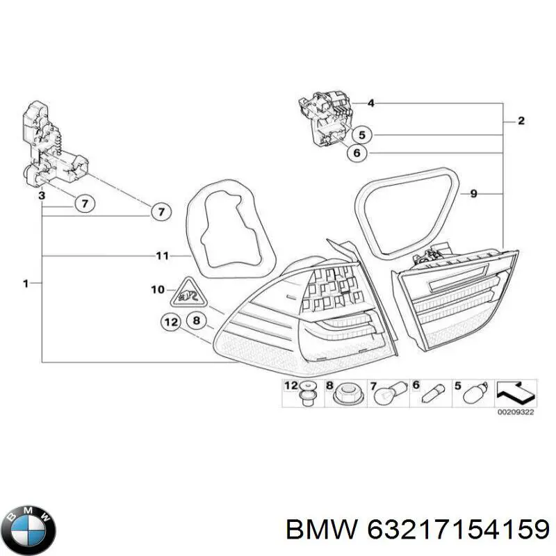 Купити 63217154159 BMW Ліхтар задній