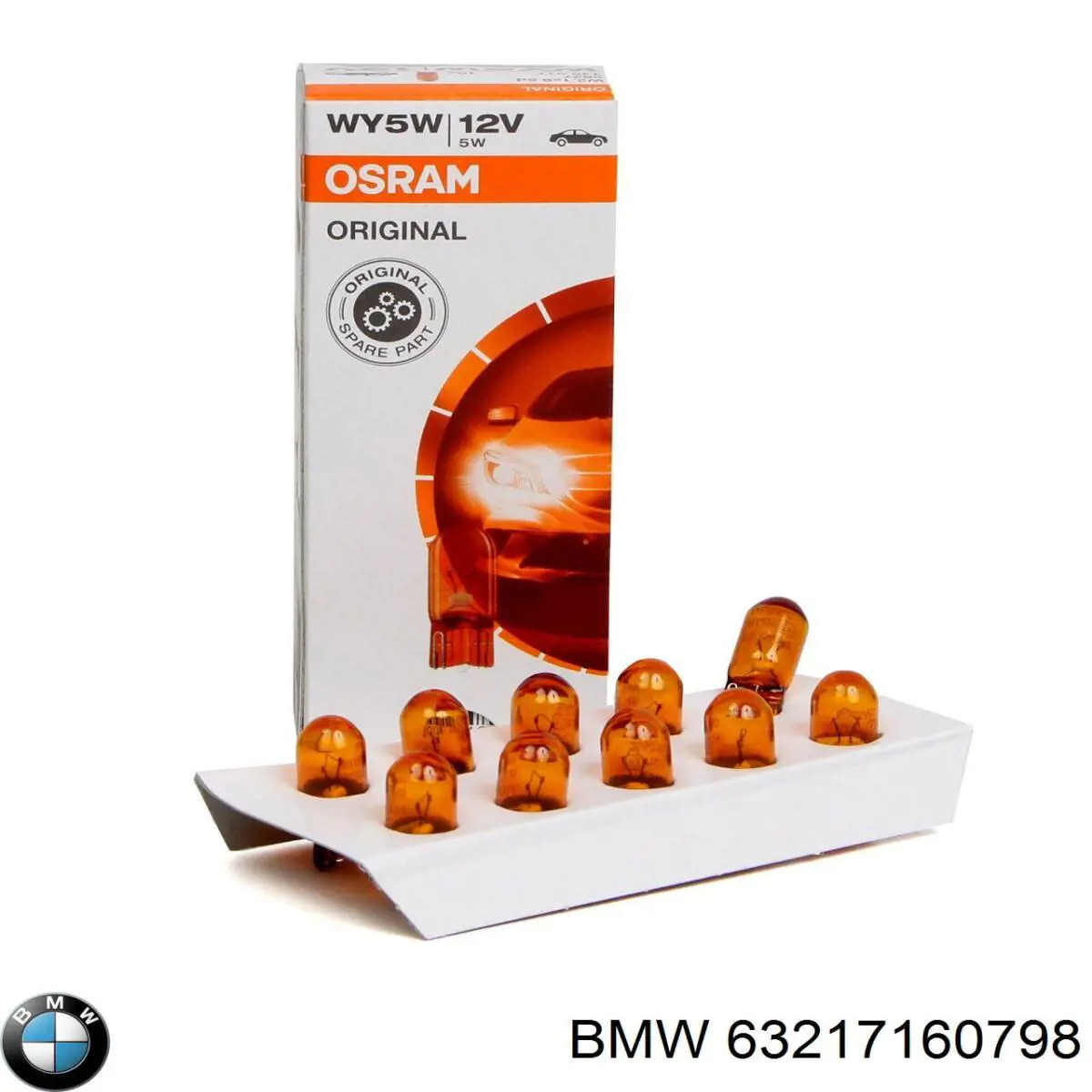Лампочка плафону освітлення салону/кабіни BMW 63217160798 ціна, від 0.46 USD