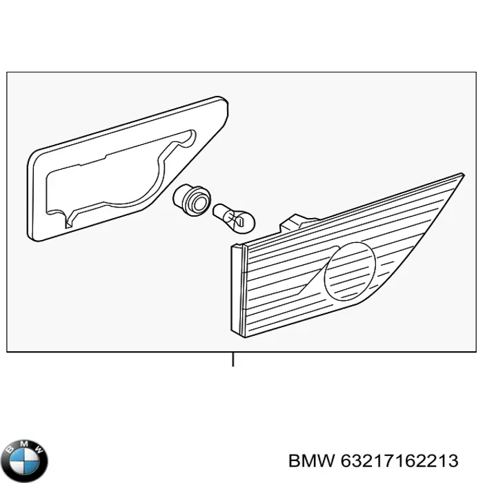 Купити 63217162213 BMW Ліхтар задній лівий, внутрішній