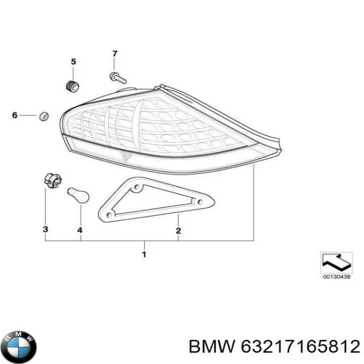 63216911892 BMW Ліхтар задній правий