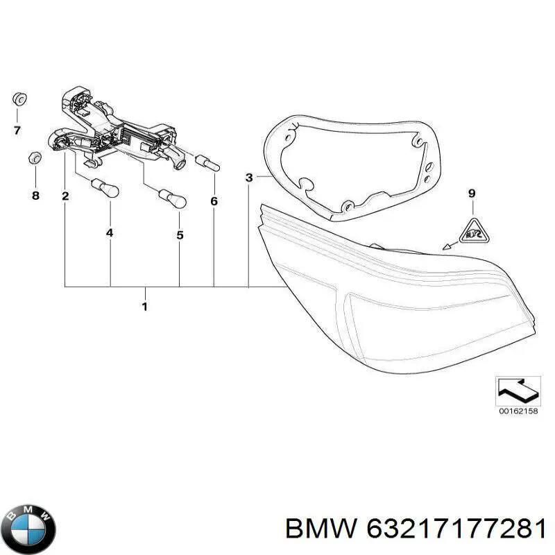 63217177281 BMW Задня ліва фара