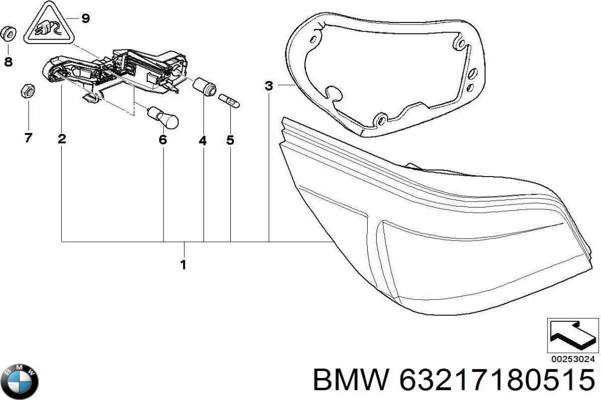 Лівий стоп 63217361593 BMW