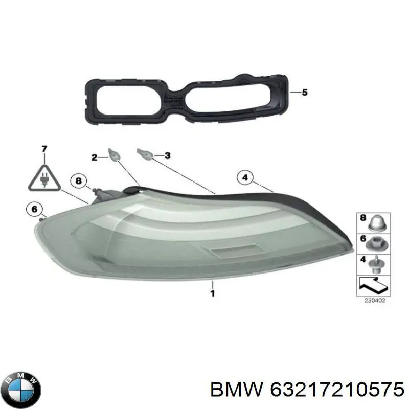Ліхтар задній лівий BMW 63217210575 ціна, від 412.37 USD