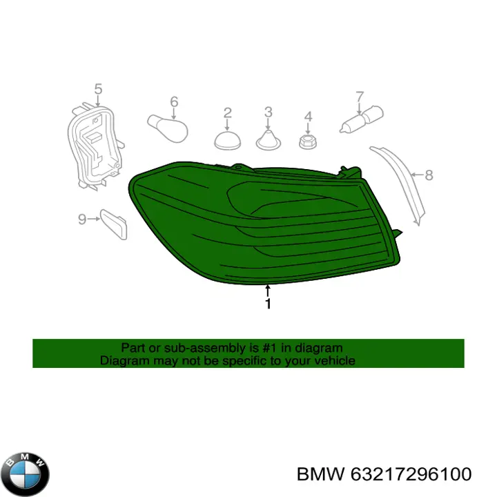 Купити 63217296100 BMW Стоп задній