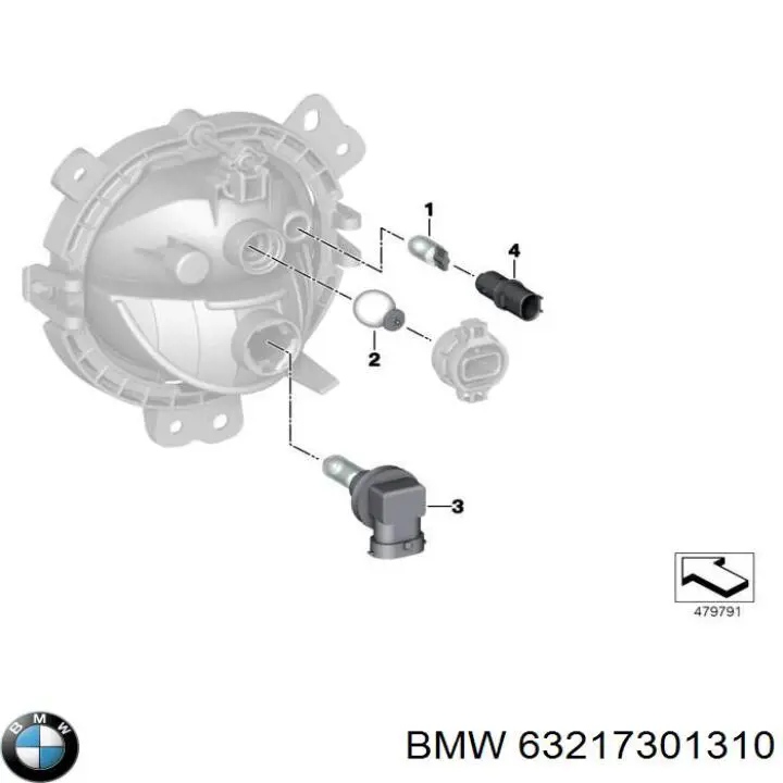 Купити 63217301310 BMW Лампочка галогенова, дальній/ближній