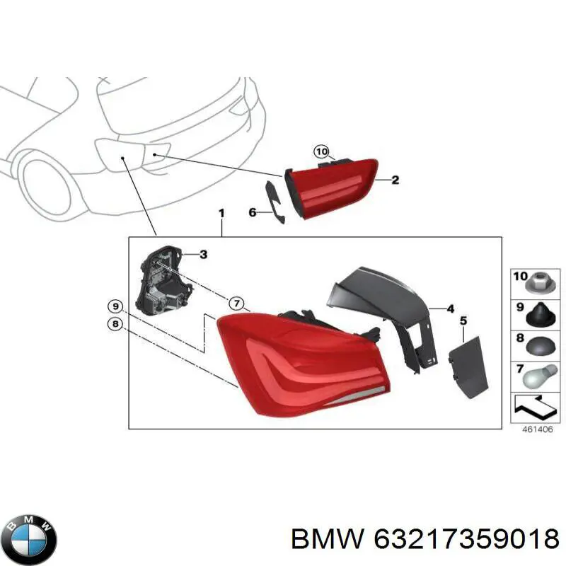 Купити 7359018 BMW Стоп задній