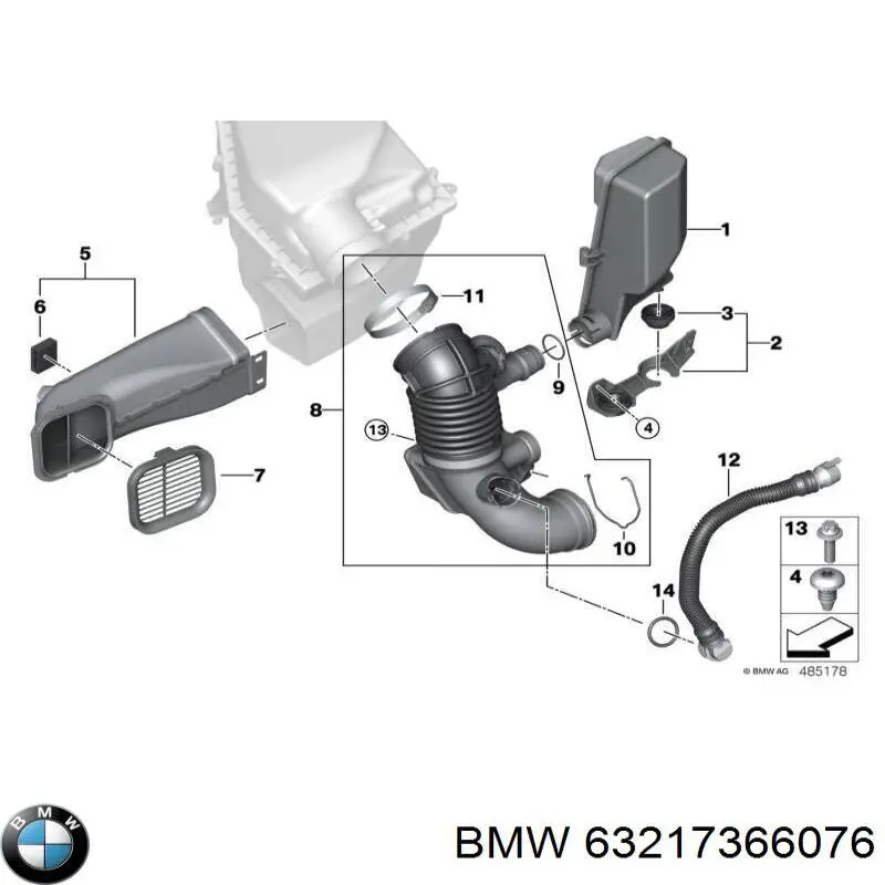 Плата заднього ліхтаря, контактна BMW 63217366076 ціна, від 25.33 USD
