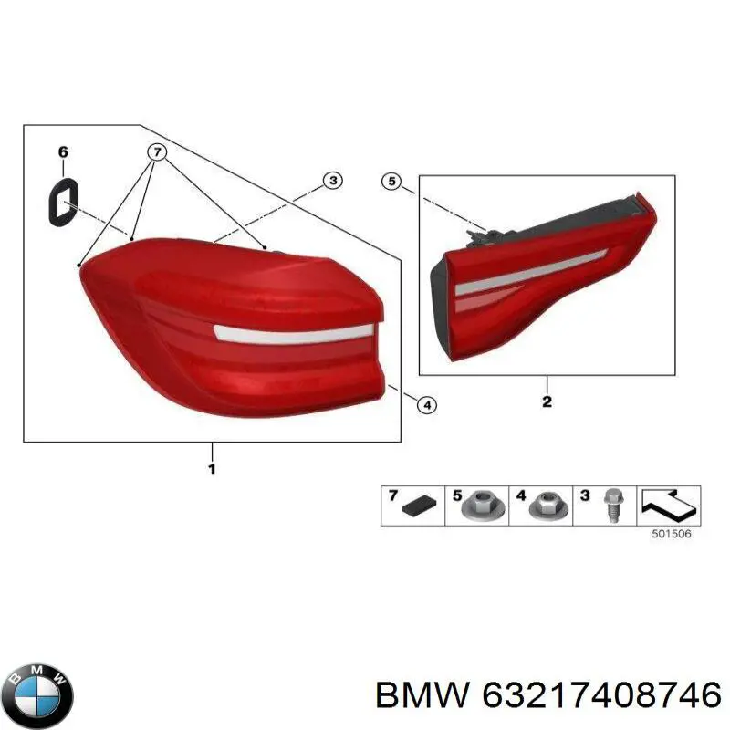 Стоп задній BMW 63217408746 ціна, від 42.33 USD