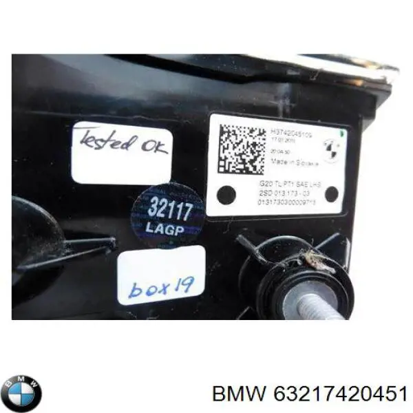 63217420451 BMW Задня ліва зовнішня фара