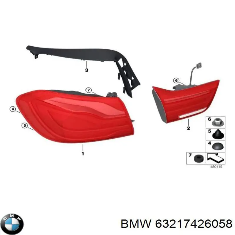 Купити 63217426058 BMW Стоп задній