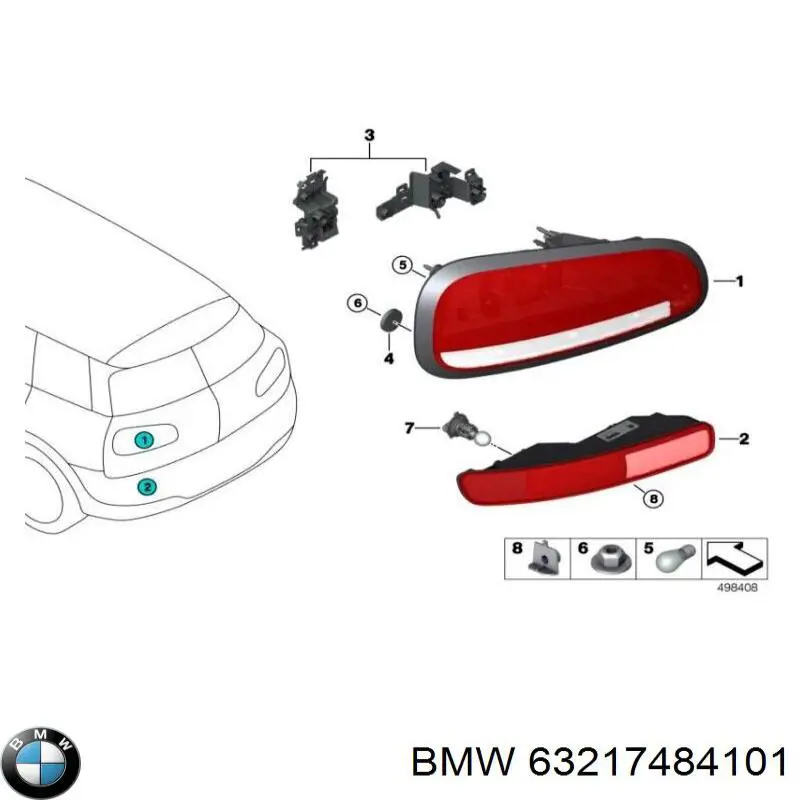63217484101 BMW Задня ліва фара