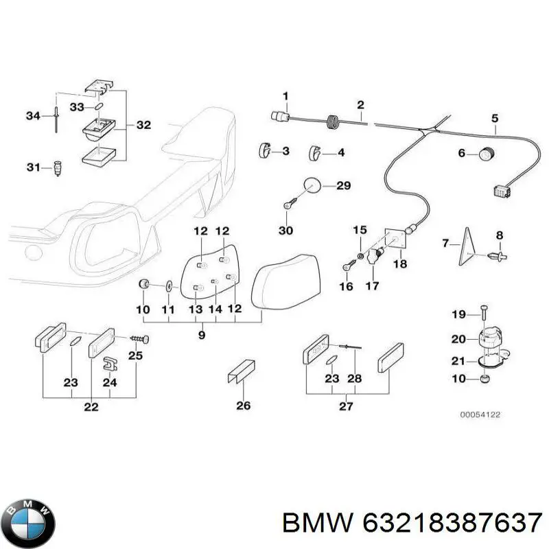 Купити 63218387637 BMW Лівий стоп